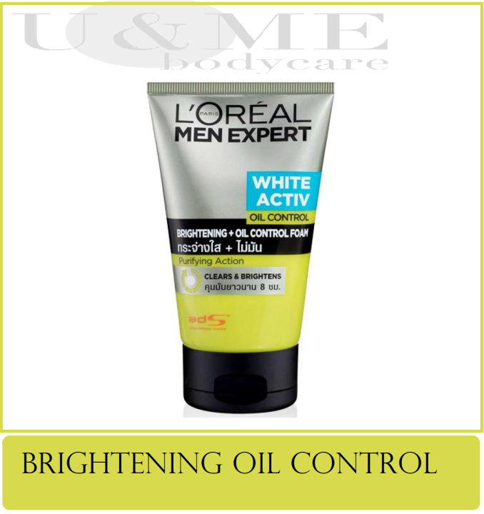 Loreal Men Expert White Active Brightening Oil Control Foam 100ml