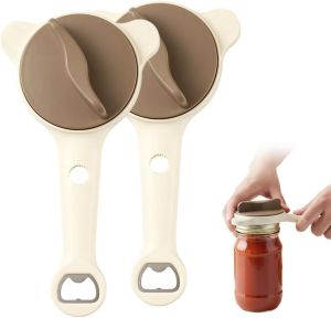 Adjustable Stainless Steel Jar Opener 2026 New 4-in-1 Jar Opener Stainless Steel Lid Remover for Seniors & Arthritis Sufferers Fits Kitchen Jars Bottles & Cans (1)