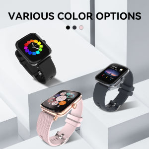 NEW HiFuture FutureFit ZONE BT5.0 Sport Watch smartwatch Phone Charging Sleep Monitor Waterproof Silicone smart watch for men women Black/Gold