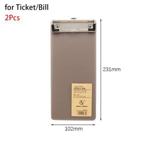GTRBFDS 2Pcs Writing Pad A6/A5/A4 Clipboard Ticket Bill Holder Document Folder File Folder Board Durable Notepad Board Menu Paper Clips