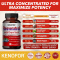 ผลิตภัณฑ์เสริมอาหาร Resveratrol ช่วยต่อต้านวัยของผิวหนังและหัวใจและสุขภาพหัวใจและหลอดเลือดสำหรับทั้งชายและหญิง. 