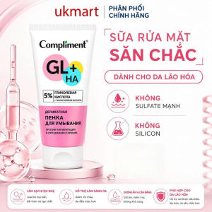 Sữa rửa mặt Compliment 5% Glycolic Acid làm sạch và dưỡng sáng da làm da căng bóng 150ml