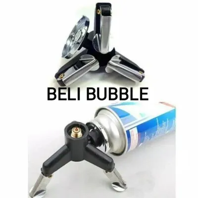 Adaptor Kompor Camping Portable Converter Kaki 3 Lipat Adapter Tabung Berulir Outdoor Hiking Stove