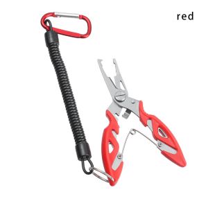 GS Outdoor Multi-function with Lanyard Hook Removers Fishing Pliers Stainless Steel Scissor Bait Line Cutter