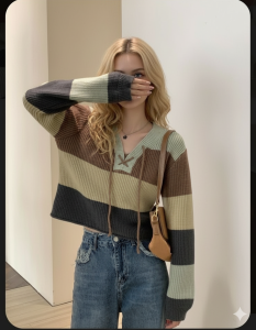 MOLLY CROP SWETER ALA KOREA / ATASAN WANITA TERBARU KEKINIAN / OUTPIT TRENDY