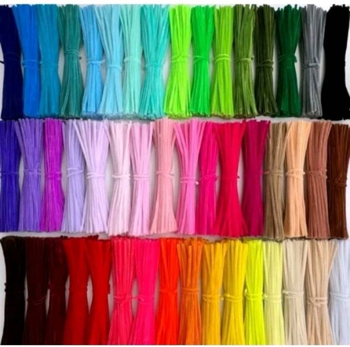 100 Sticks Chenille Steams/ DIY Craft Sticks / Dawai Berbulu / Dawai ...