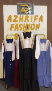 FREE BROS Gamis Candy brokat depan tangan busui friendly muslimah wanita remaja dewasa realpict