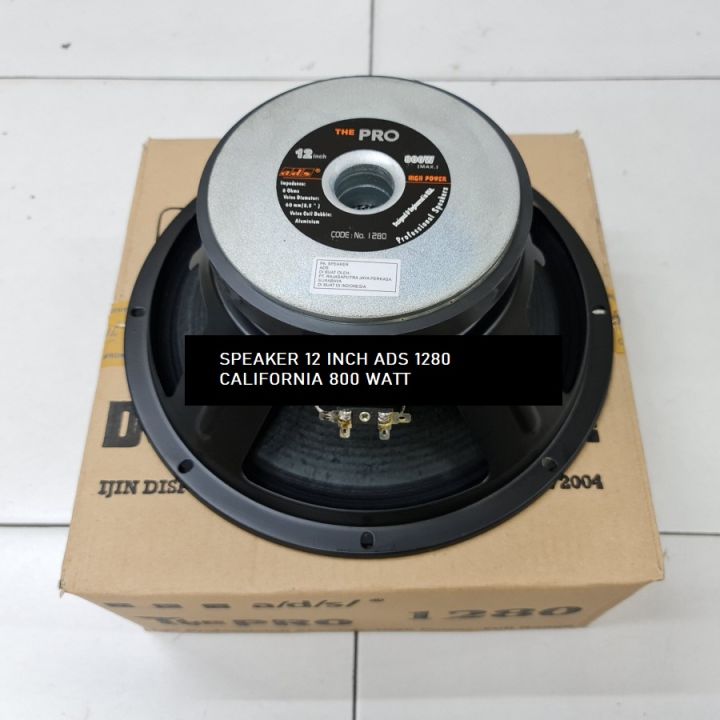 SPEAKER 12 INCH ADS 1280 CALIFORNIA 800 WATT Speaker Dengan