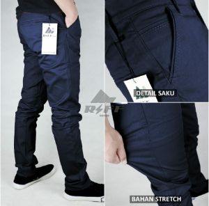 Celana chino panjang pria model skinny bahan strech bisa bayar di tempat