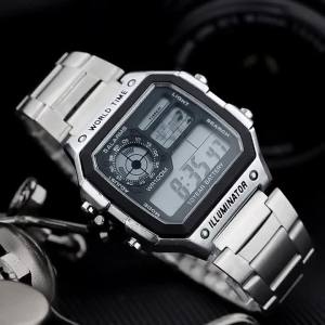 New cross-border electronic watch multifunctional outdoor sports waterproof watch military camouflage electronic watch available for dropshipping