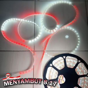 Ledstrip Paket 7-10 Meter 220v Lengkap Adaptor Tinggal Colok Warna Kuning Biru Ungu