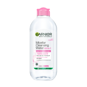 Garnier Micellar Water 400 ml Pink - Pembersih Wajah & Makeup Untuk Kulit Sensitif Tanpa Alkohol