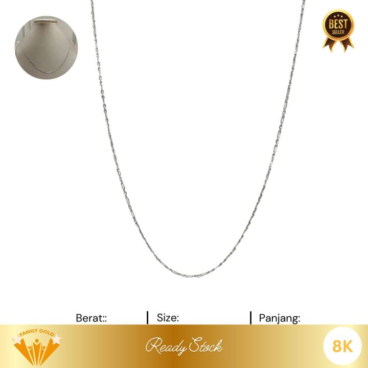 Kalung emas putih 375 model variasi 1- 5 gram-an