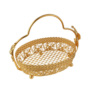 Large Decorative Metal Wire Basket Kitchens Bowl For Fruits Practical Bucolic Kitchens Counter Decors