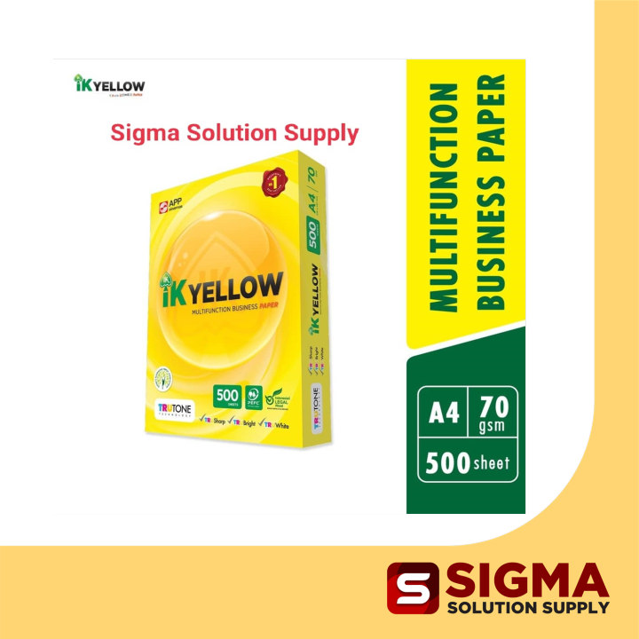 IK Yellow A4 Paper 500sheet 70gsm ik A4 IKYELLOW Lazada ik-yellow-a4-paper-500sheet-70gsm-ik-a4-ikyellow-lazada