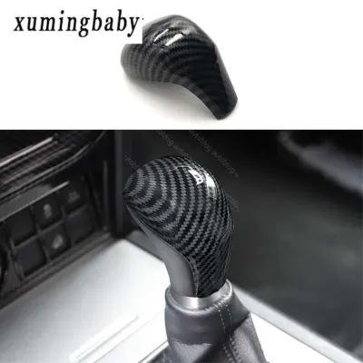 TLCAR 1pc Carbon Fiber Color Gear Shift Knob Decorator Cover Fit For Toyota Hilux Fortuner 2015 2016 2017 2018 2019 2020 Accessories Abs