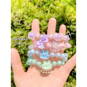 Vòng Tay Chống Muỗi Hạt Nhựa Trong Suốt Pastel Xinh Xắn – Tỏa Hương Tinh Dầu Dịu Nhẹ An Toàn Cho Bé
