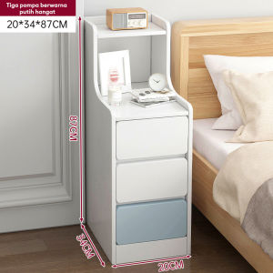 Meja Nakas Minimalis Modern Dengan Laci Meja Samping Tidur Aesthetic Meja Kamar Untuk Kamar Tidur