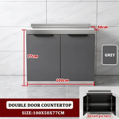 APES Stainless Steel Kitchen Cabinet Gas Stove Cabinet Sink Cabinet Multi-Function Kitchen Cabinet