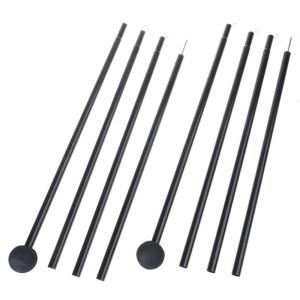 2pcs làm vườn nơi trú ẩn tarps cực có thể điều chỉnh thanh sắt Trọng lượng nhẹ tán cực Lều bãi biển phần cho cắm trại đi bộ đường dài