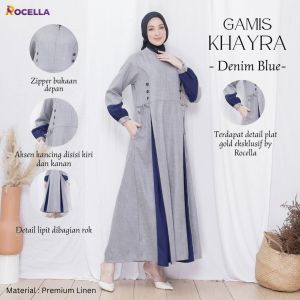 ROCELLA GAMIS KHAYRA MUSLIMAH GAMIS PREMIUM LIEN