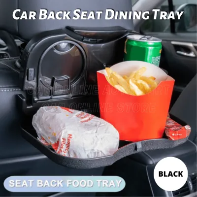 Car Back Seat Table Car Cup Holder Headrest Dining Tray Car Rear Folding Table Drinks Food Tray Hanging Desk Meja Kereta