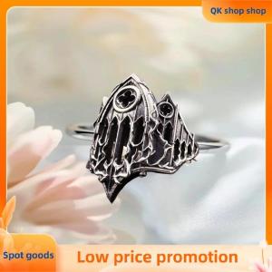 ✨QK shop✨ Unique Cross Burning Cathedral Gothic Relief Window Hollow Carved Adjustable Alloy Open Ring For Daily Wear Jewelry Gift