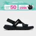 Giày Sandals Nam Nữ Unisex Êm Chân Shondo F6 Sport Đen Full F6S301. 