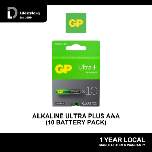 GP Battery Alkaline Ultra Plus AAA (Card of 10) with 150% more power - GPPCA24UP179
