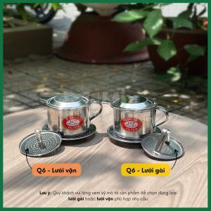 Phin cà phê inox Long Cam lưới gài lưới vặn hàng Việt Nam bền đẹp giá tốt nhiều size pha phin truyền thống Mixmore
