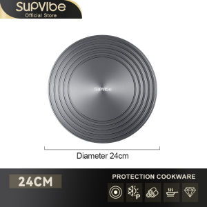 SUPVIBE 2-in-1 Heat Conductive Conversion Plate Defrosting Tray Defrosting Plate Heat Sink Cooker Prevents Scalding and Scratches Diameter 24CM/28CM Suitable for Gas