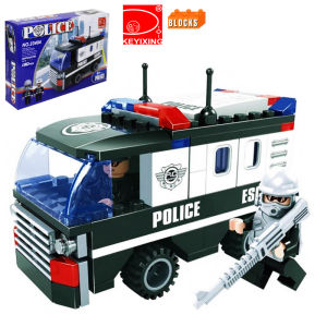 Keyixing 130 Pcs. Police Escort Vehicle Bricks (15755) Raion  Educational Building Blocks