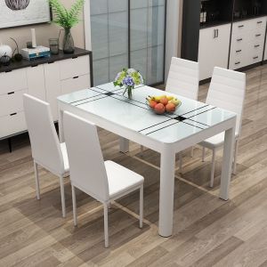 [Cozy ]Sg Sales Dining Tables and Chairs Set 4 People 6 People Rectangular Dining Table Set Dining Table And Chair Combination
