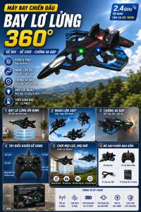 Máy Bay Đồ Chơi Điều Khiển Từ Xa Bay Lơ Lửng 360 Độ | Drone Mini Đèn LED 2.4GHz Cho Bé