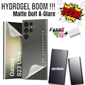 B00M Hydrogel Matte Anti Glare Doff SAMSUNG S25 S24FE S24 S24+ S24Ultra S23 S22 S21 S20 S10 S10E S10+ S9 S8 + Plus FE S23 Ultra Hidrogel A Minyak Anti Gores Screen Protector Back Front Temper Pelindung Layar Depan Belakang Full Cover Jelly Galaxy 5G 4G