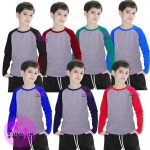 RK fashion  raglan anak lengan panjang  kaos anak raglan   kaos polos anak