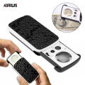 KIPRUN Magnifying Glass 30X 60X 90X Magnifier Jewelry Appraisal Reading High Magnification Acrylic Optical Lens Loupe With LED UV. 