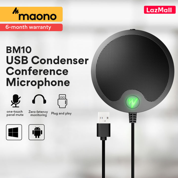 MAONO BM10 USB Conference Boundary Microphone Omnidirectional Condenser Microfono Plug & Play PC Mic for Gaming Youtube Metting