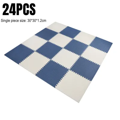 [24PCS] 1.2cm Thick Interlocking Foam Floor Tiles 30x30cm EVA Foam Play Mats for Babies and Toddles Puzzle PlayMat