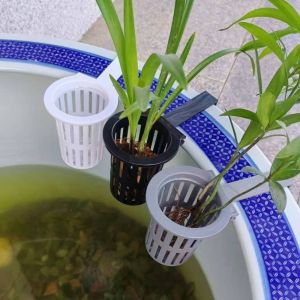 HUGHES Wall-Mounted Aquarium Plant Basket Water Culture Planter Plastic Hydroponic Hanging Planter Reusable Planter Containers Plant Growing Pots Aquarium