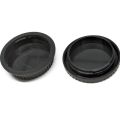 Front Cover & Rear Lens Cap for Canon Penutup Lensa Kamera Tutup Tutupan Pelindung Lensa DSLR Dari Debu Kotoran Lens Protector Kamera Camera Hobi Foto Photo Fotografer Photography s0979 - Hitam. 