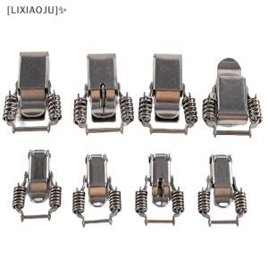[LIXIAOJU] Stainless steel 304 spring hasp toolbox toggle latches lock wood suitcase buckle hinges Furniture Hardware Accessories