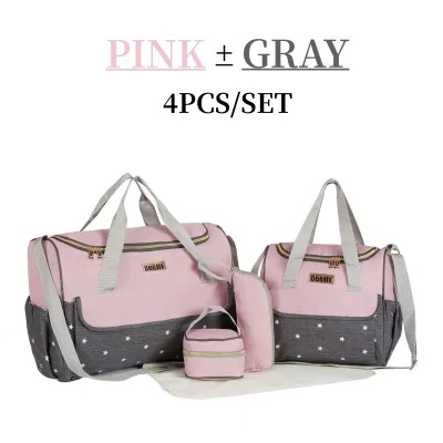 SG 4Pcs/Set Multifunctional Mommy Bag Set Maternity Bag Large Capacity Mommy Bag Diaper Bags