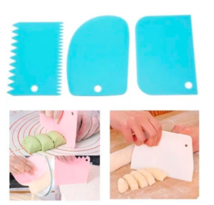SCRAPPER KUE 1 Set 3in1 - Alat Potong Adonan Kue - Scraper Butter Cream