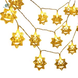 Eid Mubarak Room Decor Lamp Warm White Stars String Light for Ramadan & Islamic Party Decoration [Winnereco Lifestyle]