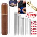 30Pcs Side Hole Blind Sewing Needles Stainless Steel Elderly Self Threading Needles 6 Sizes Stitching Pin DIY Hand Sewing Needle. 