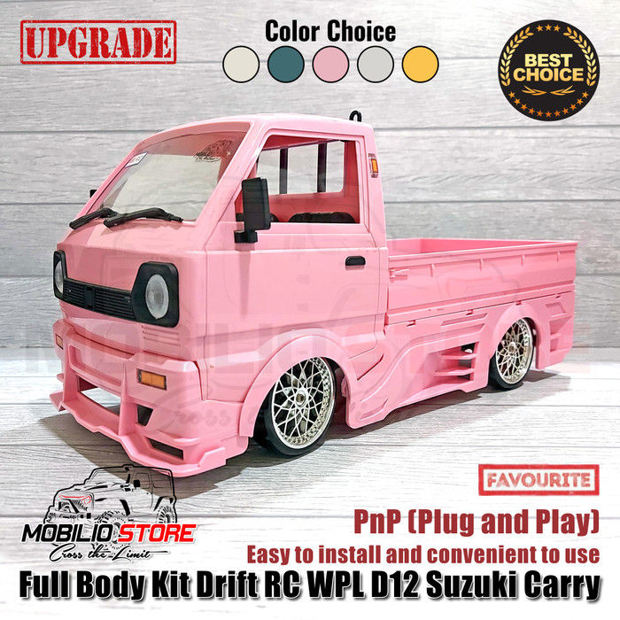 Full Body Kit Drift RC WPL D12 Suzuki Carry PnP 1/10 Scale Drift
