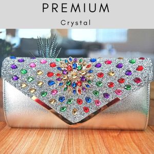 Tas Pesta Clutch Kondangan Import Swalovski Dompet Pesta Wanita 2851064