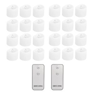 (In stock) 24/48Pcs Remote Flameless Flickering LED Candle Battery Operated Creative Wishing Led Tea Lights Wedding Christmas Table Decor