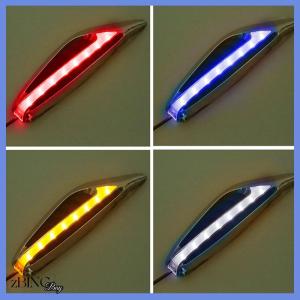 [zBING] Pair(2pieces) Universal Blade Steering Light Fender Side Marker Light Car LED Turn Signal Lamps Yellow Red Blue White